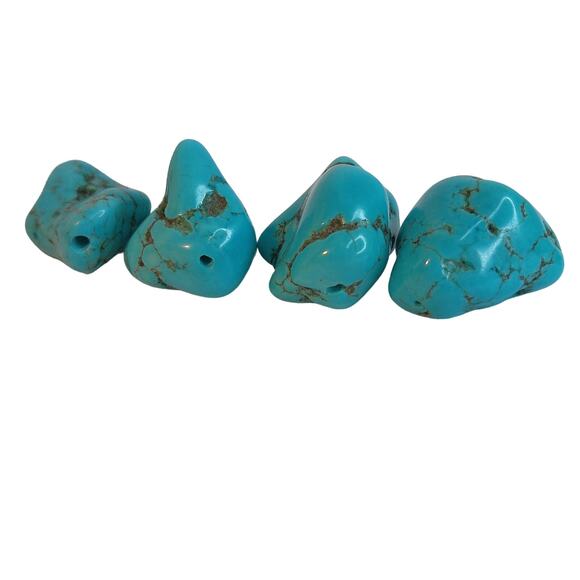 Howlite Blue Turquoise Loose Rough Gemstone Jewelry Making READI - Picture 6 of 6